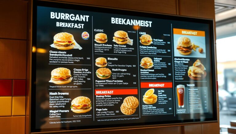 Burger King Breakfast Menu