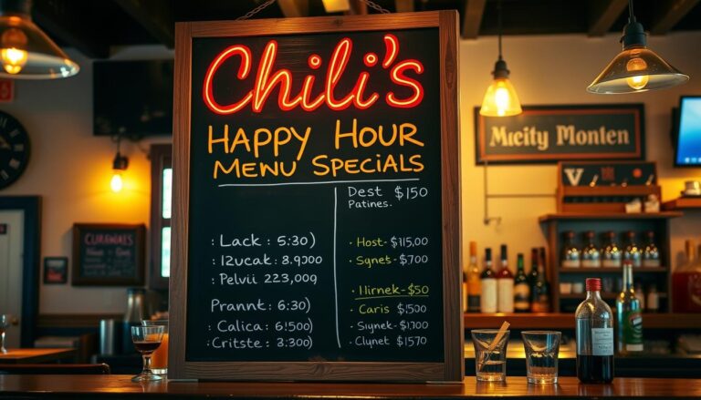 Chili's Happy Hour Menu with Prices