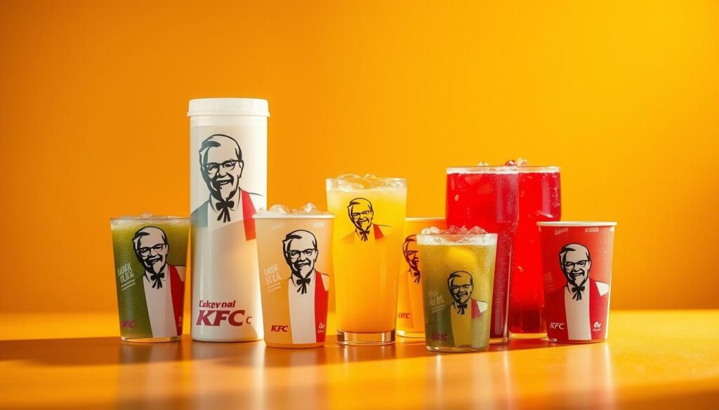 KFC Drinks Menu Delivery Packaging