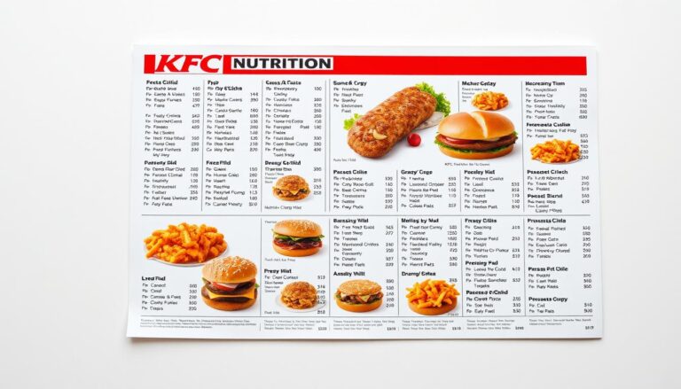 KFC Nutrition Menu