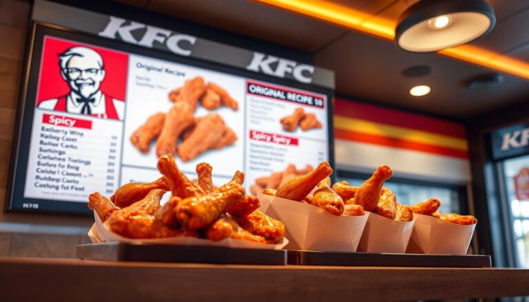 KFC Wings Menu