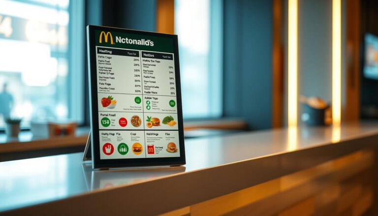 McDonald's Nutrition Menu