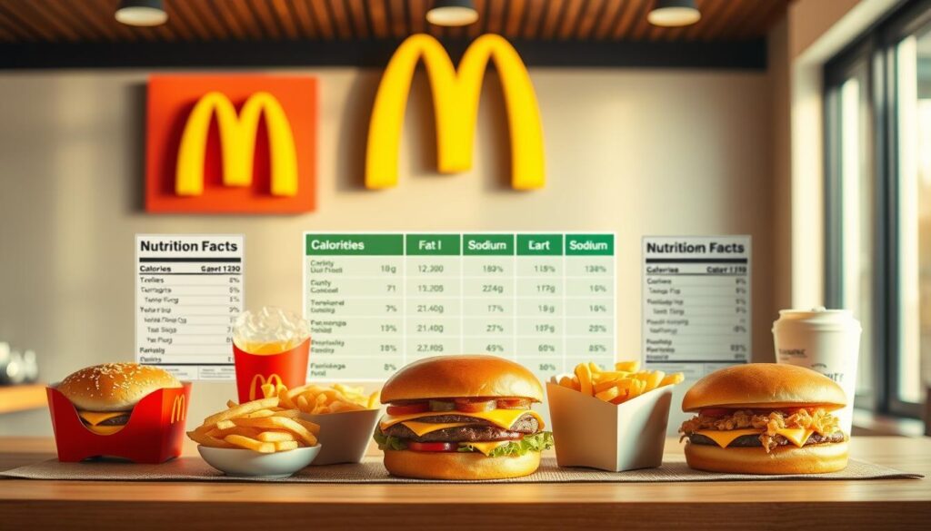 McDonald's menu nutrition comparison