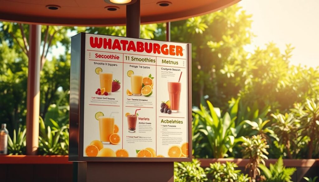 Whataburger Seasonal Smoothie Menu