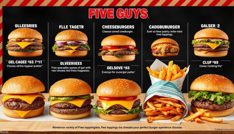Five Guys Burger Menu