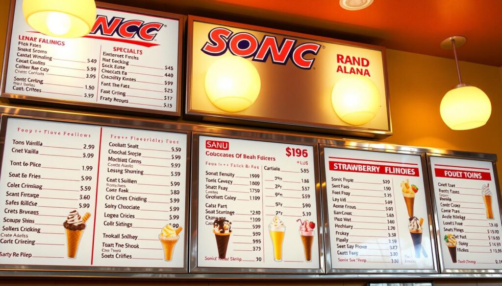 Sonic Ice Cream Menu Pricing
