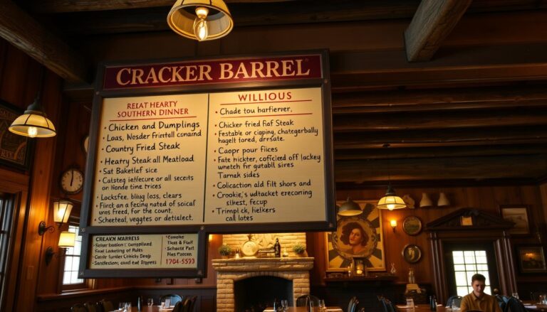 cracker barrel dinner menu
